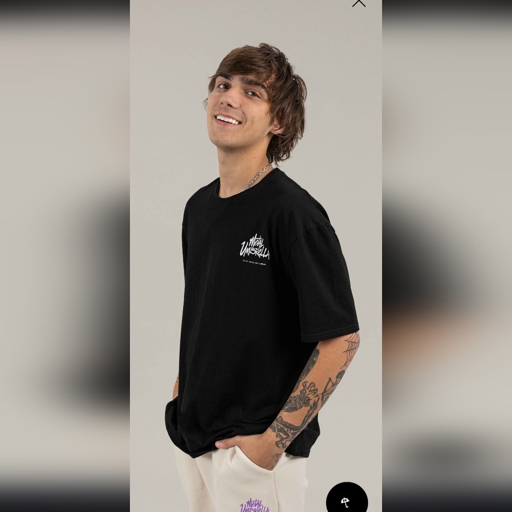 Metal Umbrella Quality Black Cotton T-Shirt "Dont Sleep On Your Future" Size XS